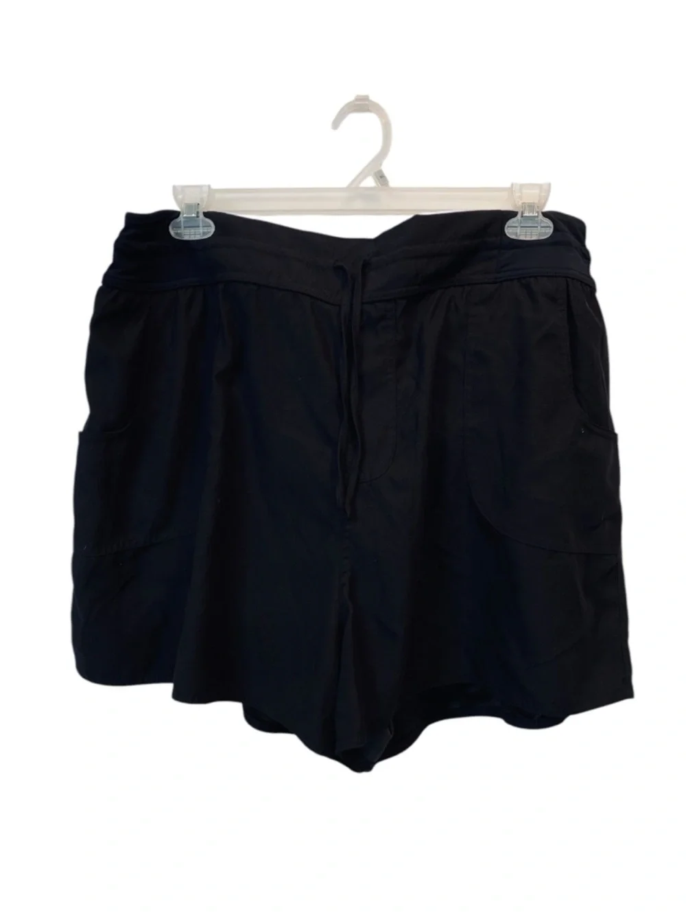 CROFT & BARROW Women's Plus size 1X Black Lined Athletic Walking Shorts